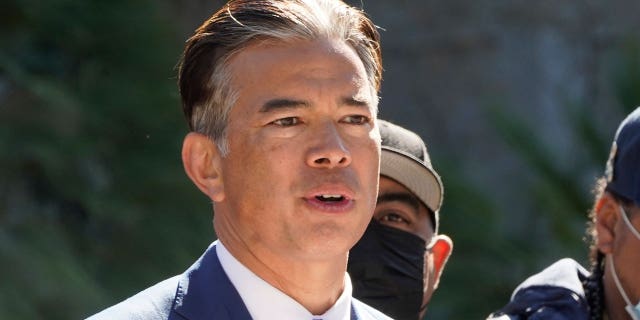 California Attorney General Rob Bonta speaks at a news conference at the Capitol in Sacramento, Calif., Feb. 23, 2022.