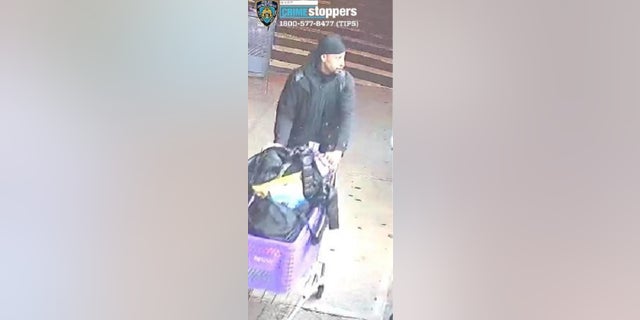 A man pictured in this image allegedly attacked the owner of a New York City candy store early Tuesday. 
