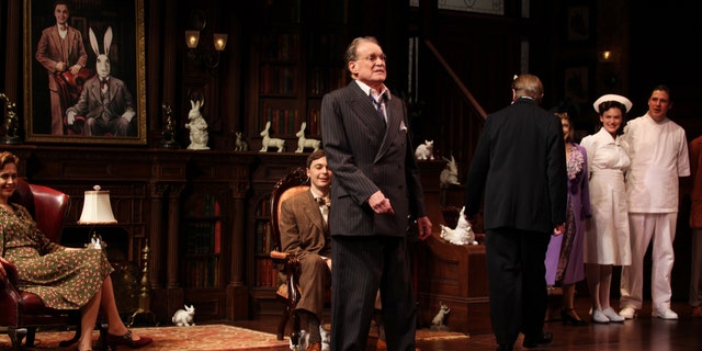 Charles Kimbrough, Jessica Hecht, Jim Parsons pictured at the Opening Night Curtain Call for the Roundabout Theatre Company's Broadway Production of Harvey at Studio 54.