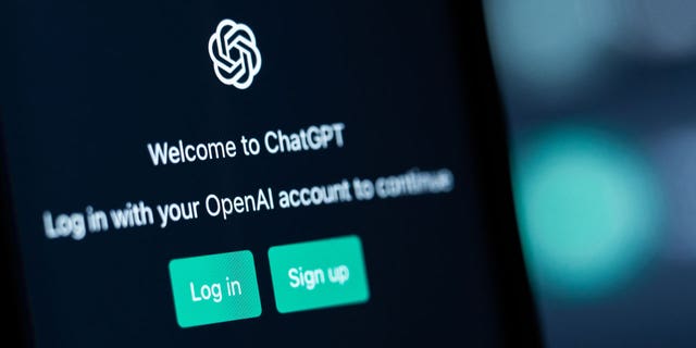US company OpenAI's Welcome to Chat GPT lettering can be seen on a computer screen.