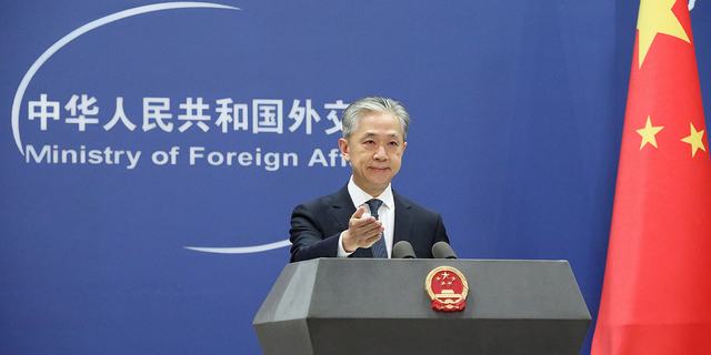 Chinese Foreign Ministry spokesperson Wang Wenbin attends a press conference in Beijing on May 24, 2022.