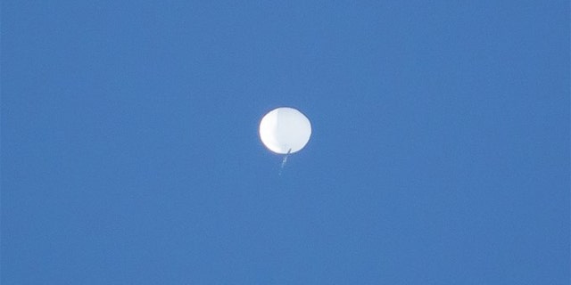 A Chinese spy balloon was spotted Saturday morning, Feb. 4, 2023, over Fairview, North Carolina, moving east-southeast.