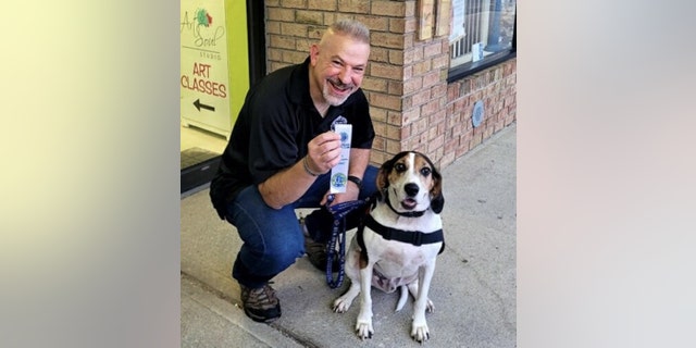 Weisberg and Chip pass a service dog training assessment in Nesconset, New York, made possible by Paws of War.