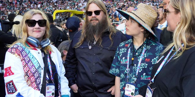 Chris Stapleton was joined by his two oldest children.