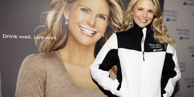 Christie Brinkley unveils her "Got Milk?" ad in 2008.