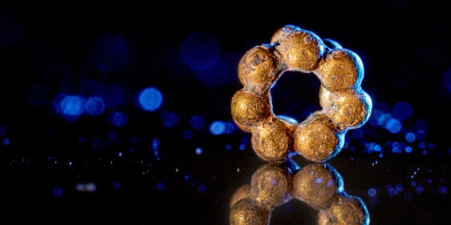 Rare gold bead found in the City of David on Feb. 8, 2023.