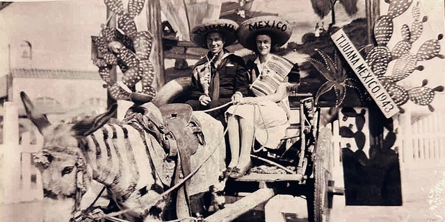 Claude and Marie Smythe are pictured above on their honeymoon.