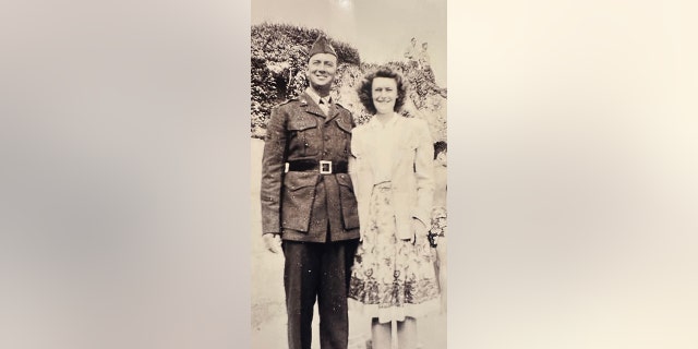 Claude and Marie Smythe are pictured above. The pair sent love letters back and forth to each other during World War II, when Claude Smythe was serving in the U.S. Navy.