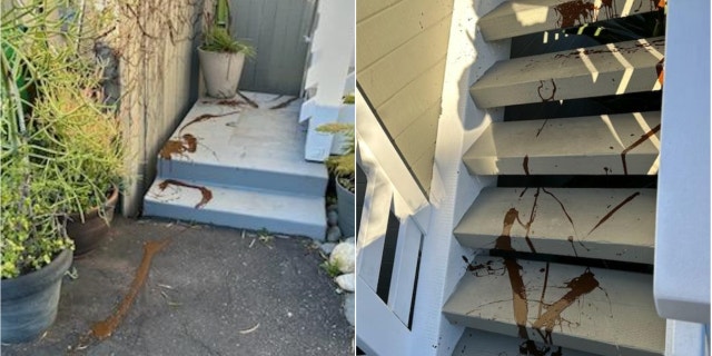 The city manager of Laguna Beach, California woke up on Thursday to find feces smeared all over her property
