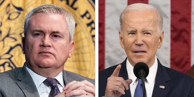 Comer, left, is going up against President Biden's administration by pushing a bill to get federal officials out of the business of policing speech.