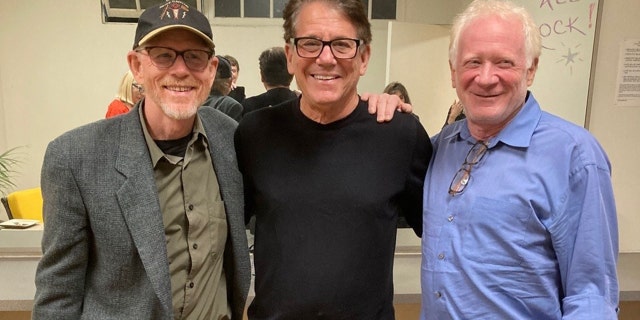 Anson Williams, center seen here with Ron Howard, left, and Don Most. Williams recalled how Howard went out of his way to offer a helping hand during his campaign run.