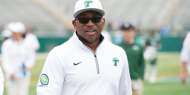 Tulane Greenwave head coach Curtis Johnson at Yulman Stadium on October 3, 2015 in New Orleans, Louisiana. 