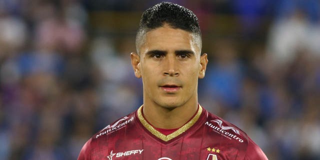 Daniel Cataño of Tolima, before the match of Millonarios vs. Tolima of the BetPlay DIMAYOR League at the Estadio Nemesio Camacho El Campin stadium in the city of Bogota, Colombia on May 8, 2022, match that would end 0 - 0.