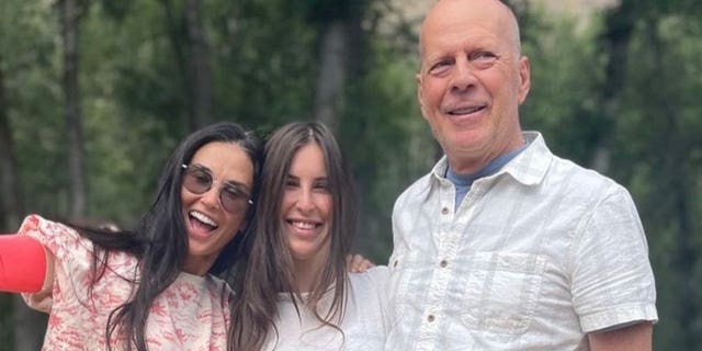 Demi Moore, Scout Willis and Bruce Willis