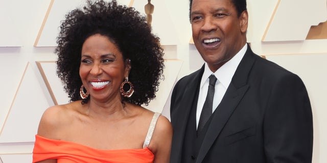 Pauletta Washington and Denzel Washington attend the 94th Annual Academy Awards.