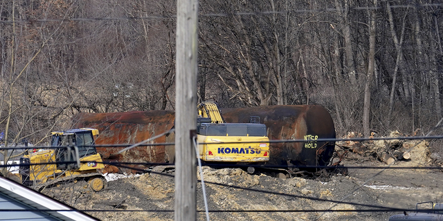 The Norfolk Southern train was traveling at a speed of 47 mph when it came off the tracks, according to the NTSB.
