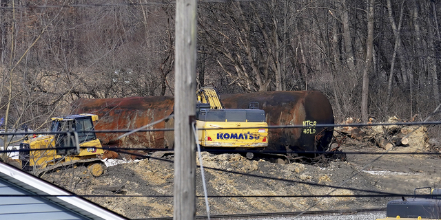 The Norfolk Southern train was traveling at a speed of 47 mph when it came off the tracks, according to the NTSB.