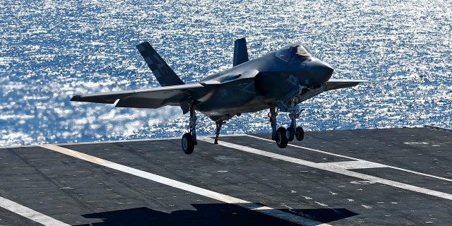 On November 3, 2014, U.S. Navy test pilot Tony Wilson used the tailhook system to land an F-35C Joint Strike Fighter on an aircraft carrier for the first time.