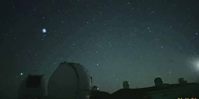 The Subaru Telescope on Maunakea said the spiral was captured on Jan. 18 by the Subaru-Asahi Star Camera.