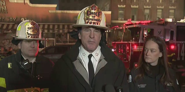 FDNY Chief John Hodgens said more than 200 firefighters responded to a blaze in the Bronx on Feb. 9, 2023.