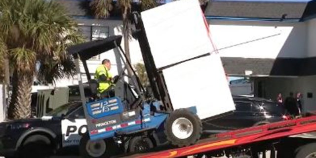 The victim ran over by a forklift at a Florida beach side motel has only been identified as a 62-year-old woman.