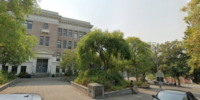 An exterior view of Franklin High School. 