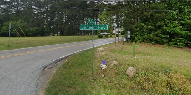 The area in Dallas, Georgia where a motorist accidentally shot himself during a road rage incident, authorities said.