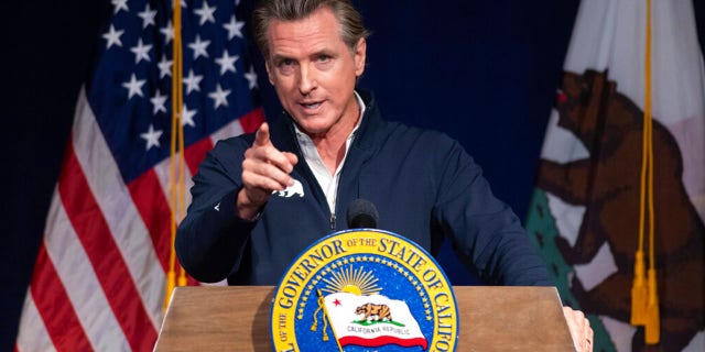 California Gov.  Gavin Newsom speaks in Sacramento, Calif., Jan. 10, 2023.