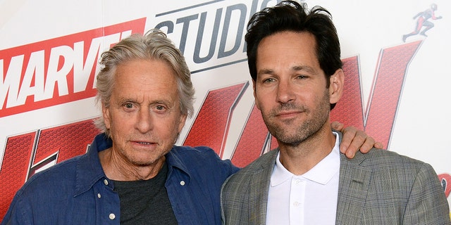 Rudd plays Scott Lang in the "Ant-Man" movies. He becomes a superhero after meeting Hank Pym, played by Michael Douglas.