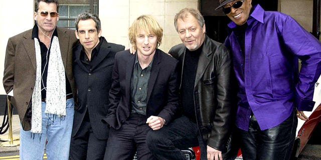 From left to right, Paul Michael Glazer, Ben Stiller, Owen Wilson, David Soul and Antonio Fargas in 2004.