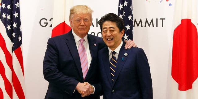 Former Japanese Prime Minister Shinzo Abe and former President Trump worked closely to strengthen U.S.-Japanese relations and considered each other key allies in pursuing the countries' shared goals.