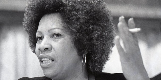Author Toni Morrison speaks at a Newsday book and author luncheon at the Huntington Town House in Huntington, New York, on Oct. 18, 1977.