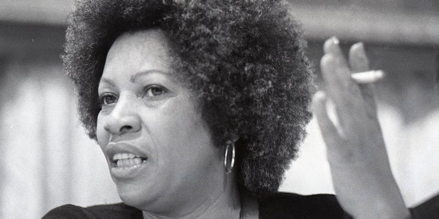 Author Toni Morrison speaks at a Newsday book and author luncheon at the Huntington Town House in Huntington, New York, on Oct. 18, 1977.