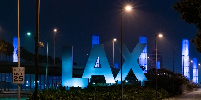 General views of the LAX sign at Los Angeles International Airport on September 15, 2020 in Los Angeles, California.