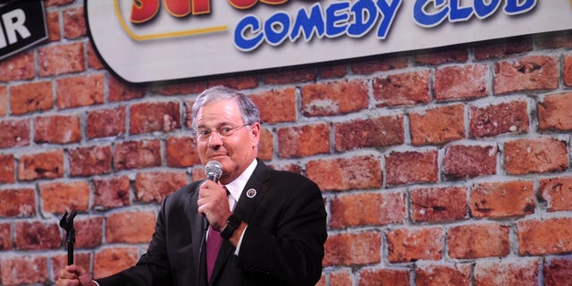 NEW BRUNSWICK, NJ - APRIL 08: New Jersey State Assemblyman and lawyer Jon Bramnick performs at The Stress Factory Comedy Club on April 8, 2021 in New Brunswick, New Jersey.