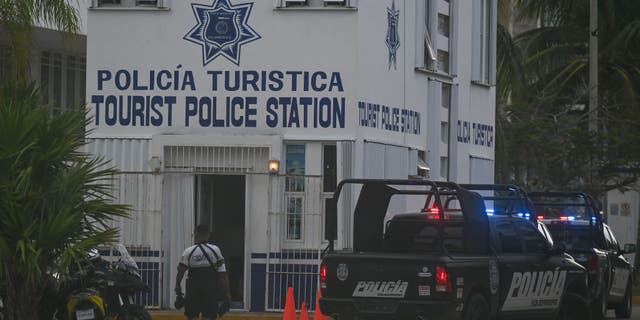 A tourist police station in Playa del Carmen, Quintana Roo, Mexico, Wednesday, April 27, 2022.