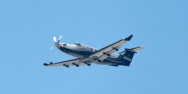 A Pilatus PC-12/45 in Los Angeles, California.  