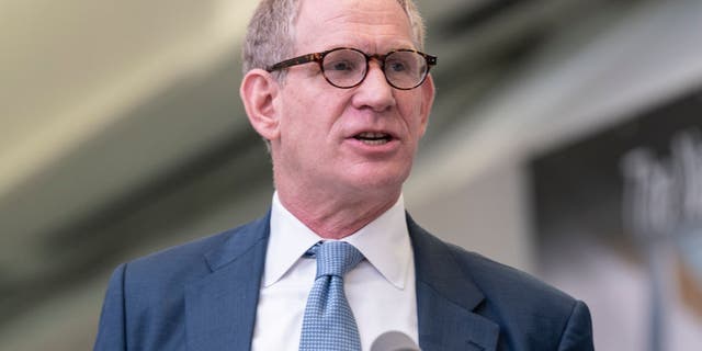 MTA Chair and CEO Janno Lieber speaks during an announcement by Gov. Kathy Hochul at the LIRR Concourse at Penn Station.