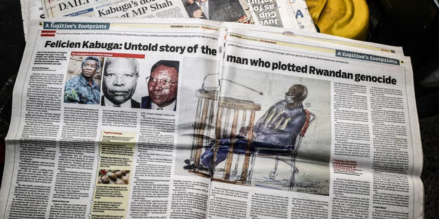 A view of old Kenyan newspapers that covered the story of Rwandan genocide mastermind Felicien Kabuga at an electronics workshop in Nakuru Town.