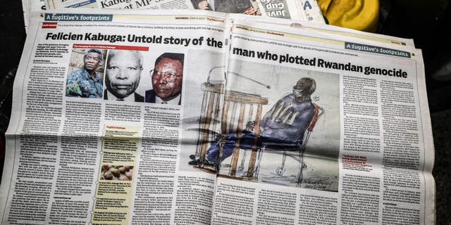 A view of old Kenyan newspapers that covered the story of Rwandan genocide mastermind Felicien Kabuga at an electronics workshop in Nakuru Town.