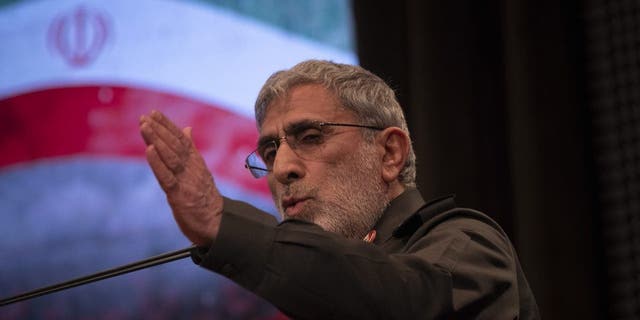 Esmail Qaani, commander of Iran's Islamic Revolutionary Guard Corps' (IRGC) Quds Force, speaks in Tehran on Dec.20, 2022.