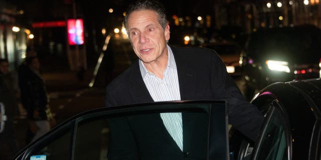 Andrew Cuomo leaves Il Postino restaurant in Manhattan, New York City after having dinner with Kellyanne Conway on Monday, December 19, 2022.