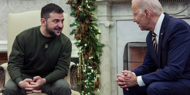 Zelenskyy sitting with Biden