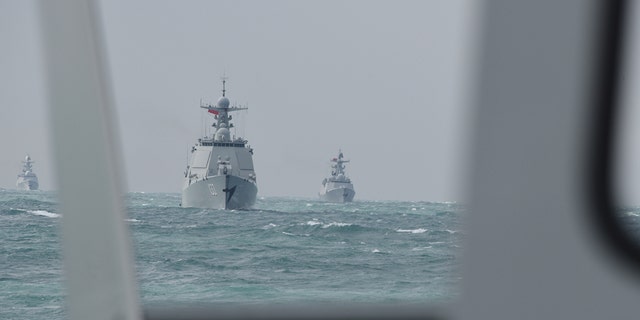 Warships of Chinese navy take part in a joint naval exercise, Joint Sea 2022, in the East China Sea on Dec. 21, 2022. Chinese and Russian navies on Wednesday kicked off a joint naval exercise, Joint Sea 2022, in the East China Sea. 