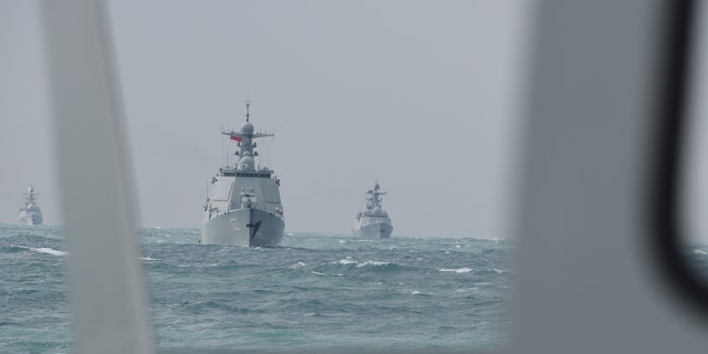 Warships of Chinese navy take part in a joint naval exercise, Joint Sea 2022, in the East China Sea on Dec. 21, 2022. Chinese and Russian navies on Wednesday kicked off a joint naval exercise, Joint Sea 2022, in the East China Sea. 