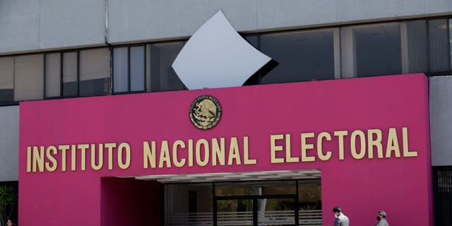 The National Electoral Institute of Mexico is visible in January.  December 25, 2023 in Mexico City, Mexico. 
