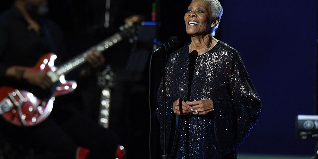 DIonne Warwick performed on stage at the 2023 MusiCares Persons of the Year event.