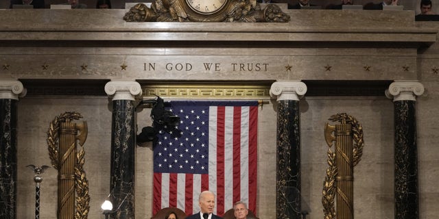 President Biden delivers a State of the Union address at the U.S. Capitol in Washington, D.C., on Feb. 7, 2023. 