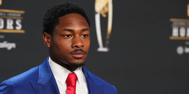Stefon Diggs poses for a photo on the red carpet during NFL Honors at the Symphony Hall on February 9, 2023, in Phoenix, Arizona. 