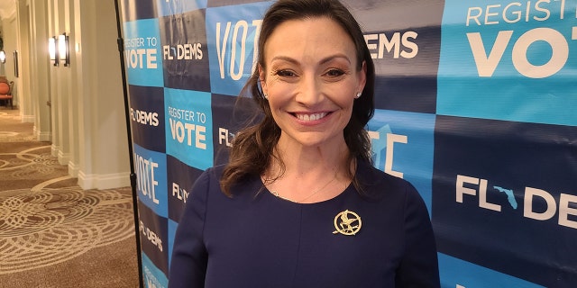 Former Agricultural Commissioner Nikki Fried was elected as chair of the Florida Democratic Party on Saturday, Feb. 25, 2023, beating former State Sen. Annette Taddeo, in Orlando, Florida. 